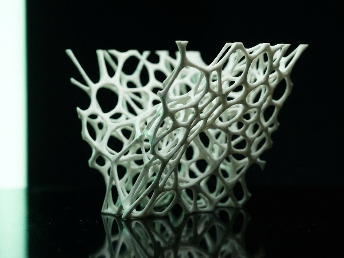 Peça decorativa e escultural impressa em 3D